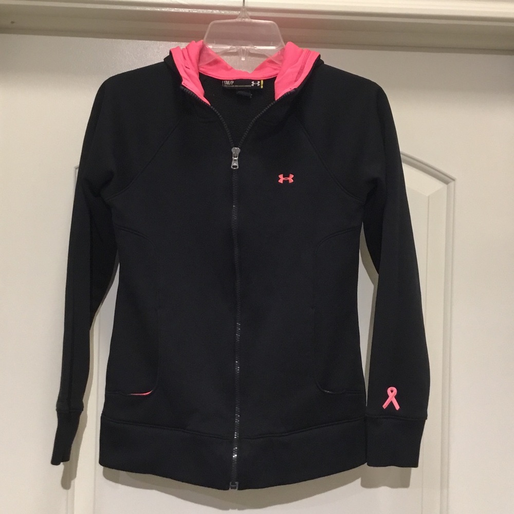 Under Armour Black and Pink Women's Hoodie